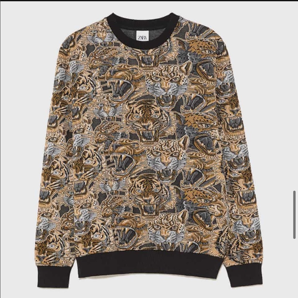 ZARA Tiger Print sweater